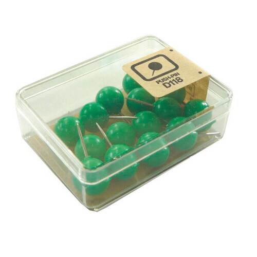 マップ画鋲 15本 緑 5個