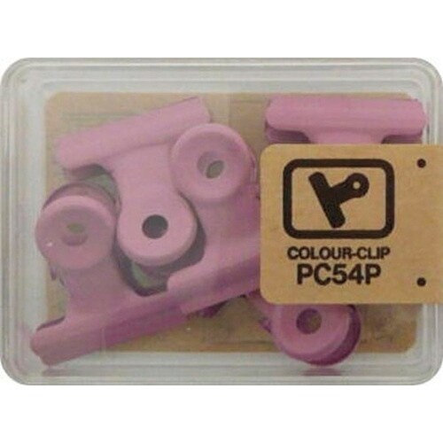 豆 カラー目玉クリップ 5コ うす紫 5個