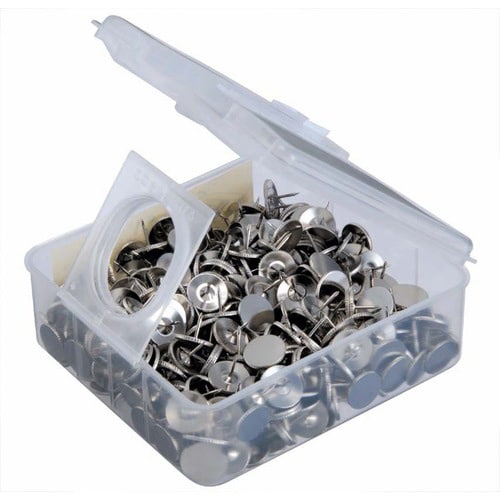 二重画鋲 ニッケル 500本 シルバー 5個