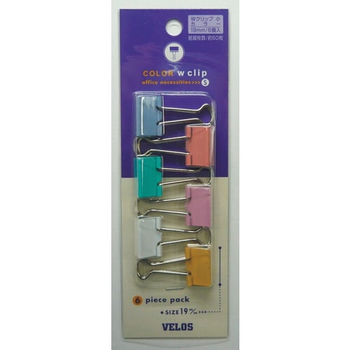 小 カラーWクリップ カラーMIX 6コ 5枚
