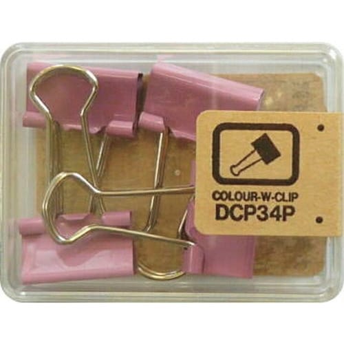 小 カラーWクリップ 4コ うす紫 5個