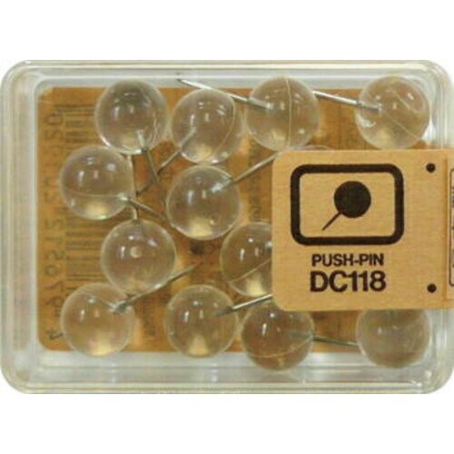 マップ画鋲 15本 透明 5個