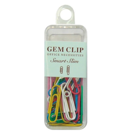 スマートスリムカラーゼムクリップ50本 MIX5個