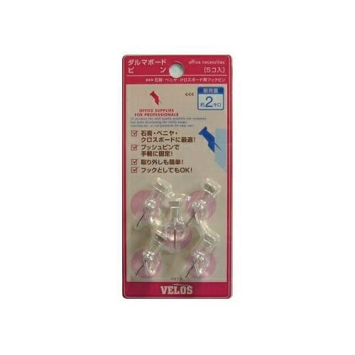 ダルマボードピン 5本入 透明 5枚