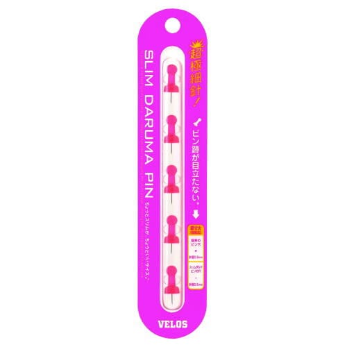 スリムダルマピン 5本入 クリアピンク 5枚