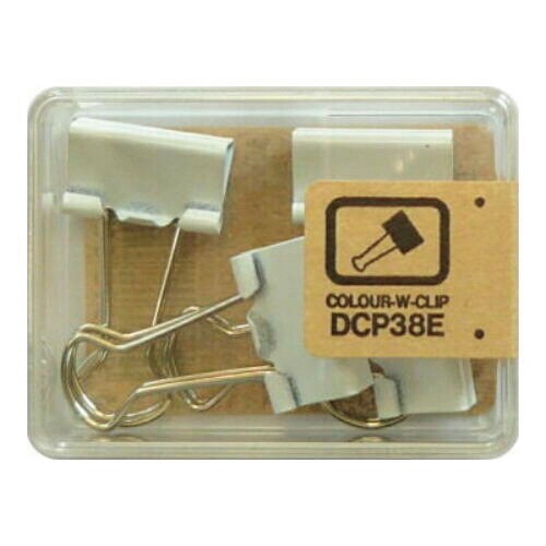 小 カラーWクリップ 4コ 白 5個