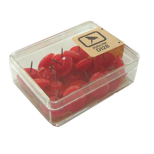 カラー画鋲 20本 赤 5個