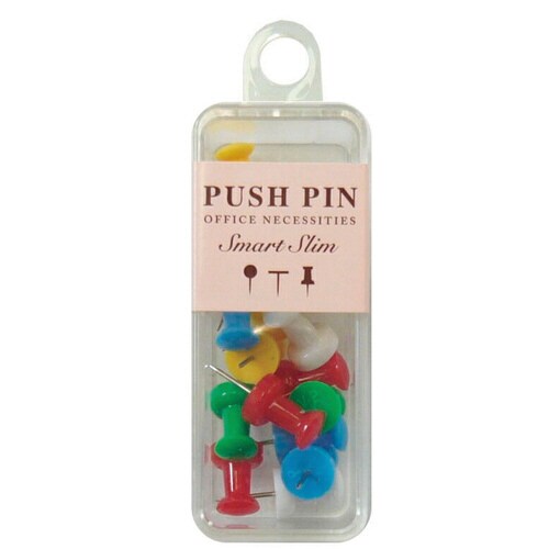 スマートスリムダルマ画鋲 ビビッド 15本入 5個