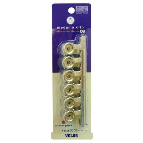 小小 目玉クリップ シルバー 6コ 5枚