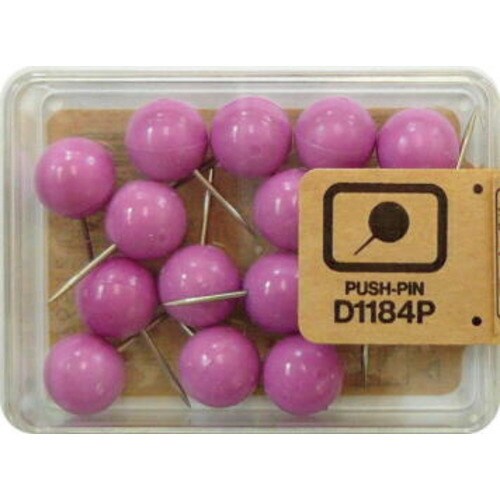 マップ画鋲 15本 パステル うす紫 5個