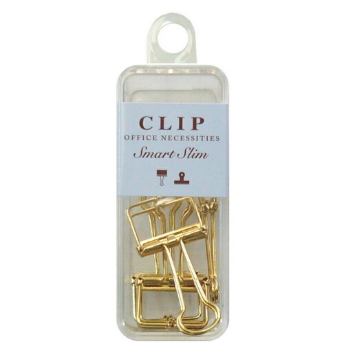 スマートスリム小 ワイヤーWクリップゴールド 5個