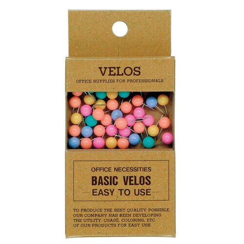 ニューパック 豆マップ画鋲 パステル 50本 5枚