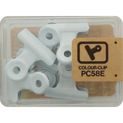 豆 カラー目玉クリップ 5コ 白 5個