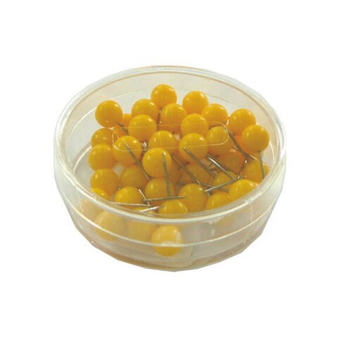 豆マップ画鋲 45本 黄 5個