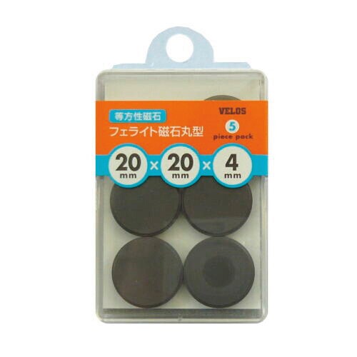 磁石 丸型 Ф20x4mm 5コ 5個
