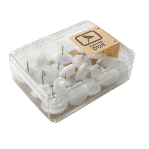 カラー画鋲 20本 白 5個