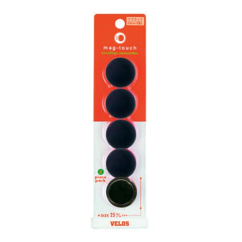 マグタッチ Φ25mm 黒 5コ 5枚