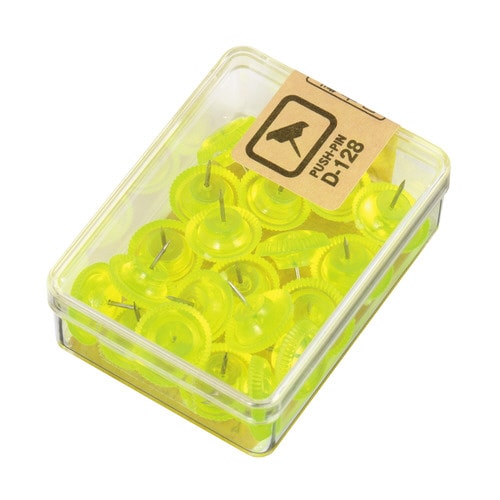 カラー画鋲 20本 クリアグリーン 5個