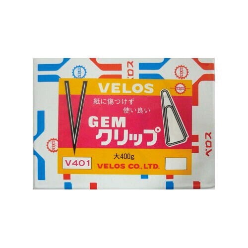 紙箱入り大Vゼムクリップ ゴールド 400g 5箱