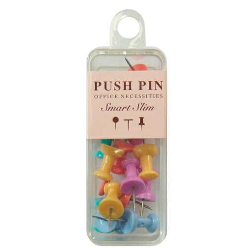 スマートスリムダルマ画鋲 パステル 15本入 5個