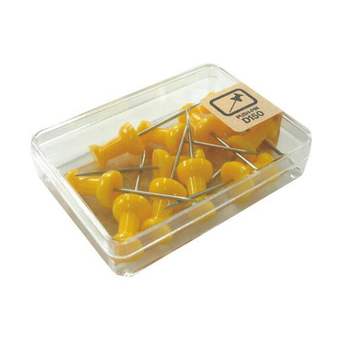 ダルマロング画鋲 11本 黄 5個