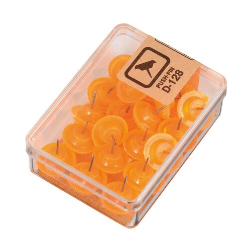 カラー画鋲 20本 クリアイエロー 5個