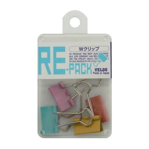 リ・パック 小 Wクリップ パステル 4コ 5個