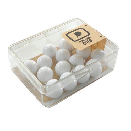 マップ画鋲 15本 白 5個