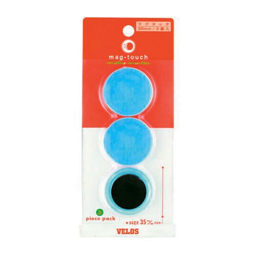 マグタッチ Φ35mm 青 3コ 5枚