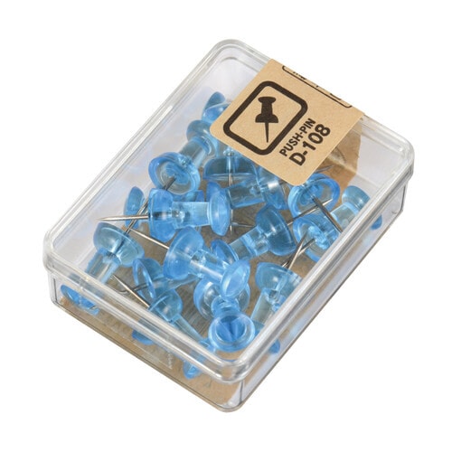 ダルマ画鋲 15本 クリアブルー 5個