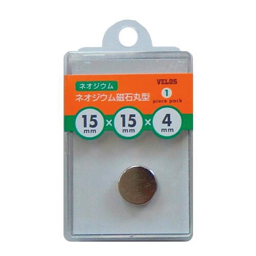 ネオジウム磁石 丸型 Ф15x4mm 1コ 5個