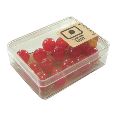 マップ画鋲 15本 赤 5個