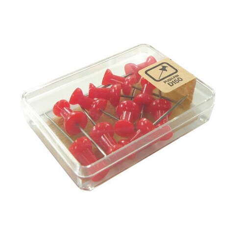 ダルマロング画鋲 11本 赤 5個