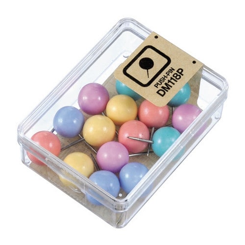 マップ画鋲 15本 パステルMIX 5個