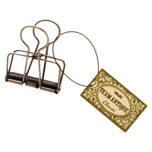 アンティーク 大ワイヤーWクリップ 1P 5個