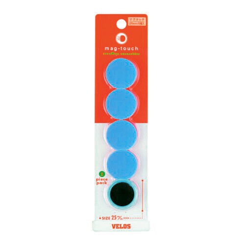 マグタッチ Φ25mm 青 5コ 5枚