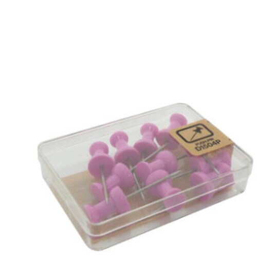 ダルマロング画鋲 11本 パステル うす紫 5個