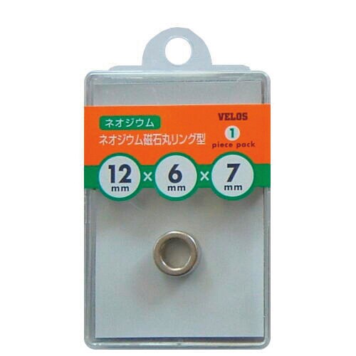 ネオジウム磁石丸リング型Ф12x6xФ71コ 5個