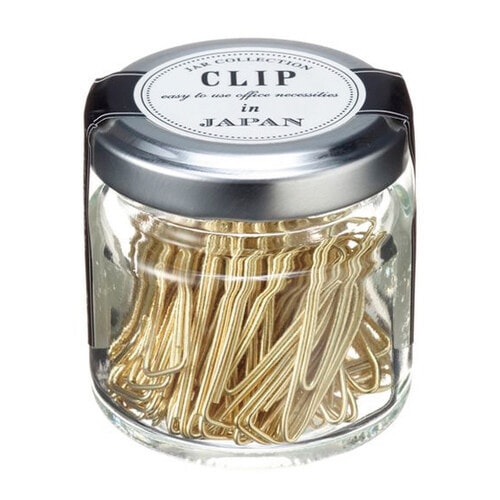 ジャーコレクション大Vゼムクリップ金 約80本5個