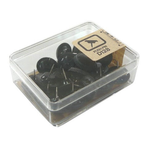 カラー画鋲 20本 黒 5個