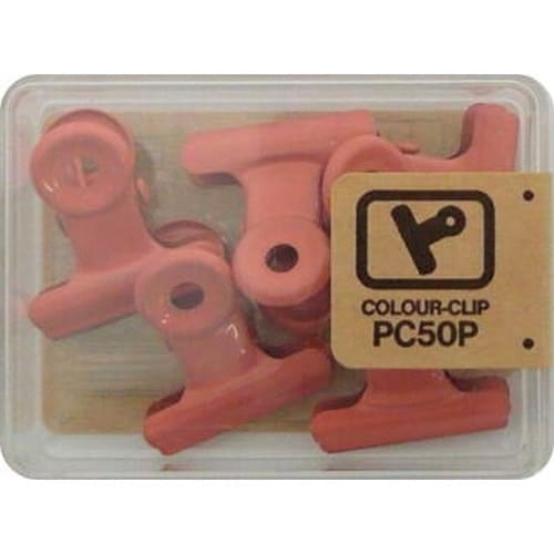 豆 カラー目玉クリップ 5コ うすピンク 5個