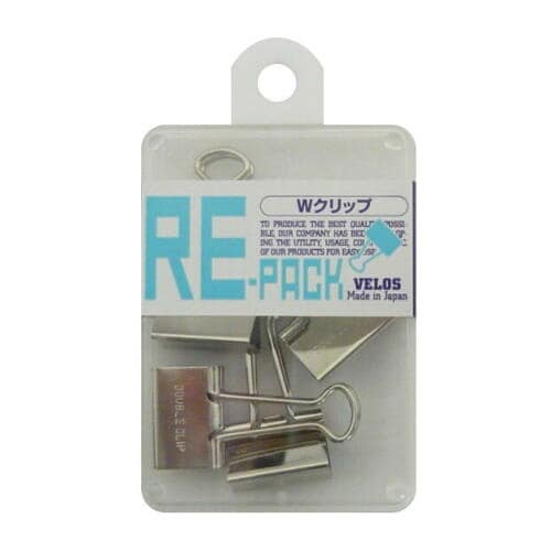 リ・パック 小 Wクリップ シルバー 4コ 5個