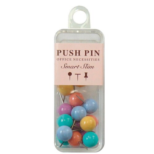 スマートスリムマップ画鋲 パステル 15本入 5個