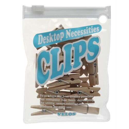 クリアケースパック木製ピンチ・S 35mm100個