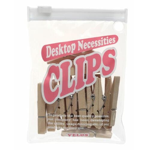 クリアケースパック木製ピンチ・M 45mm 80個