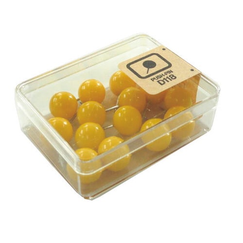 マップ画鋲 15本 黄 5個