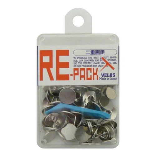 リ・パック 二重画鋲 シルバー 60本 5個