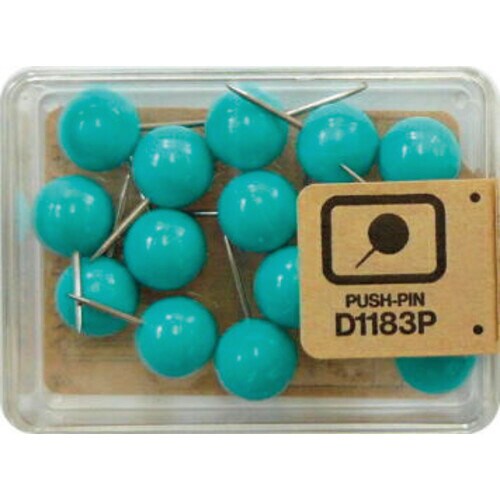 マップ画鋲 15本 パステル あさぎ 5個