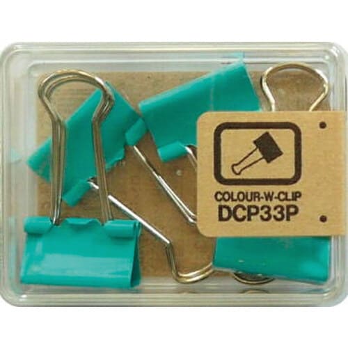 小 カラーWクリップ 4コ あさぎ 5個