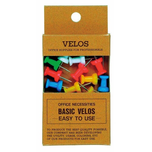 ニューパック ダルマ画鋲 ビビッド 15本 5枚